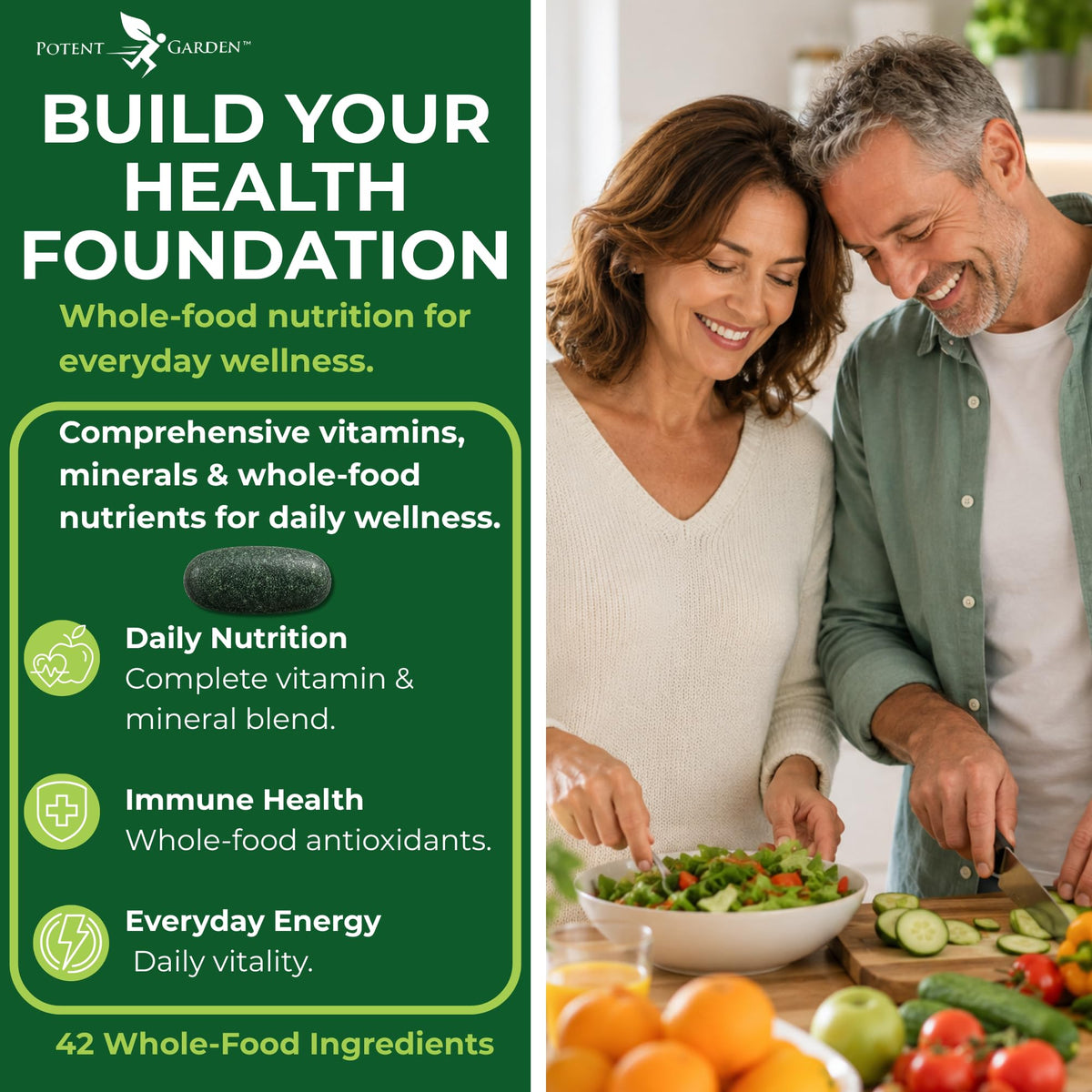 Potent Garden Multivitamines, vue de l'emballage avant