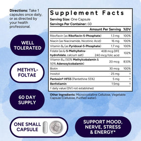 Potent Nutri B-Complex Faible Dose capsules dans un flacon