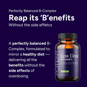 Potent Nutri B-Complex Faible Dose capsules sur une table