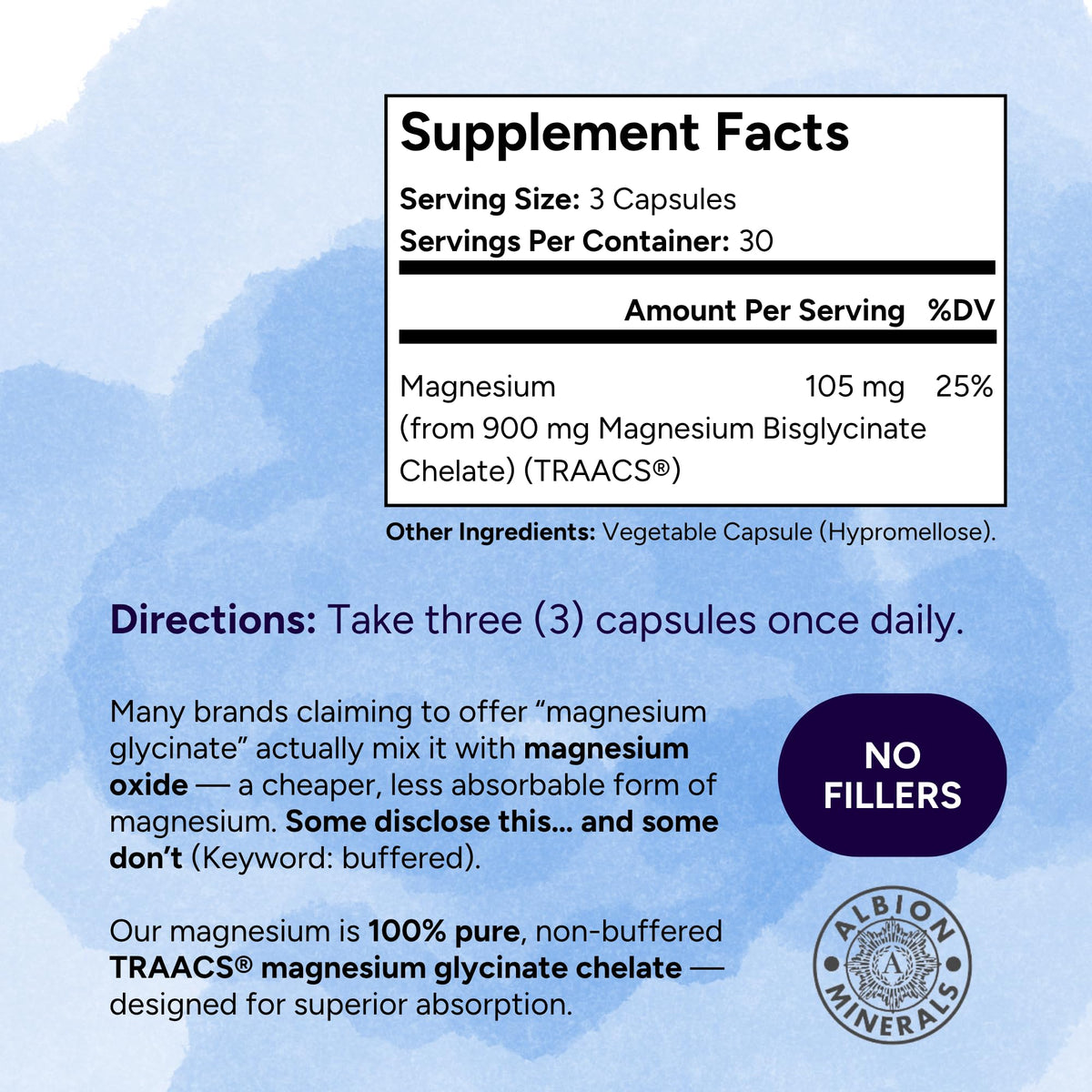 Potent Nutri capsules de magnésium bisglycinate dans leur emballage