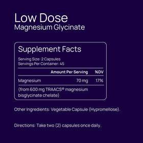 Potent Nutri Magnésium Glycinate 70 mg capsules arrière