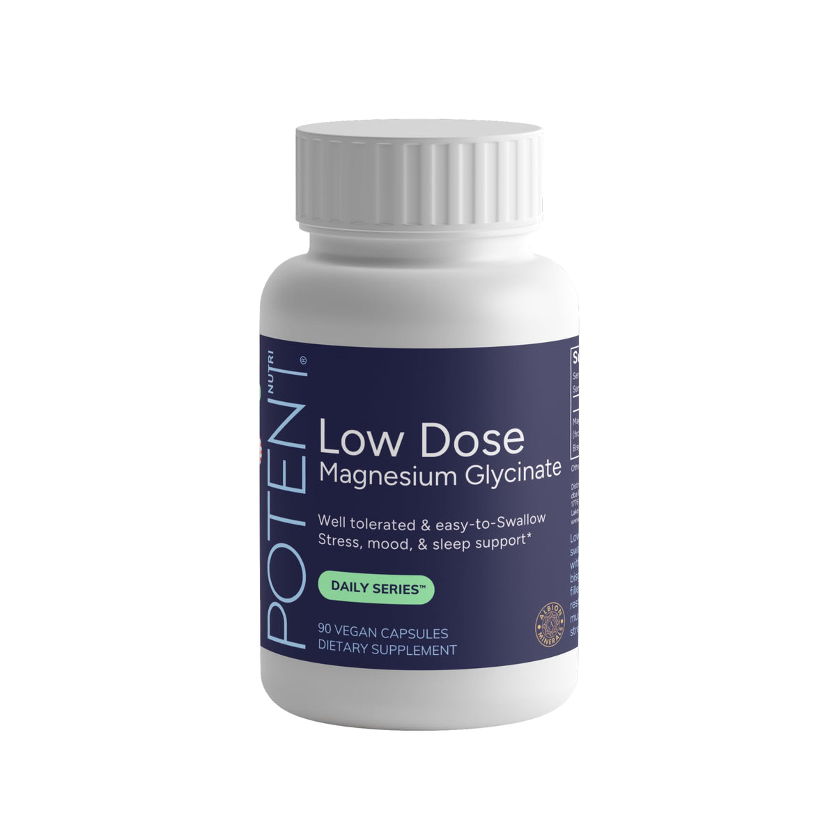 Potent Nutri Magnésium Glycinate 70 mg capsules face