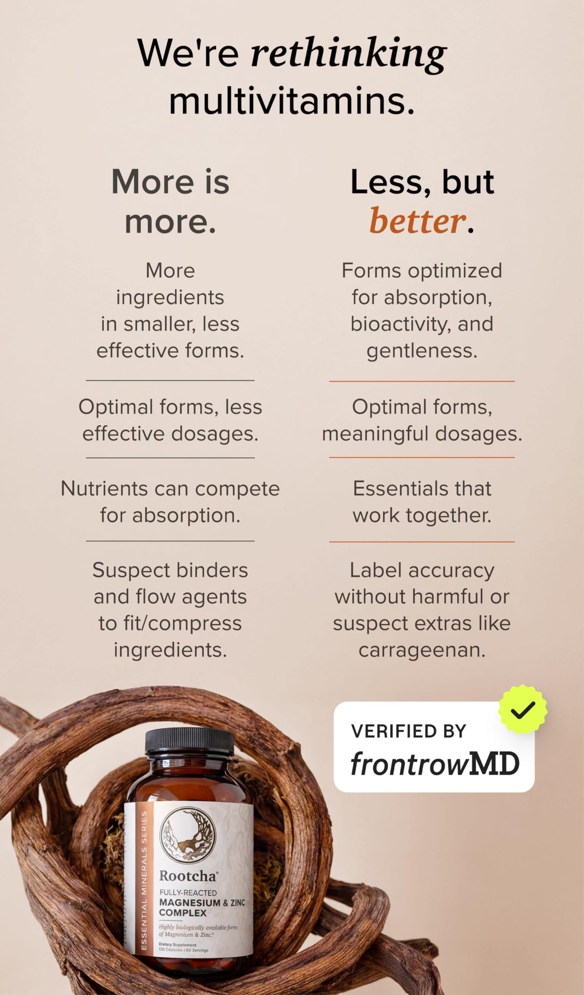 Potent & Pure Magnesium & Zinc Complex sur une table