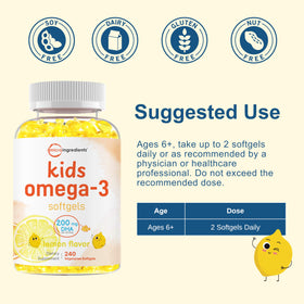Pouch de gélules Omega-3 végétalien Micro Ingredients, vue de face
