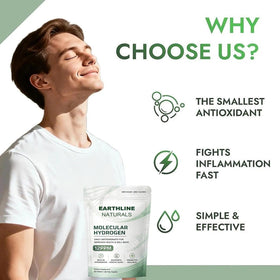 Pouch des comprimés d'hydrogène moléculaire Earthline Naturals ouvert
