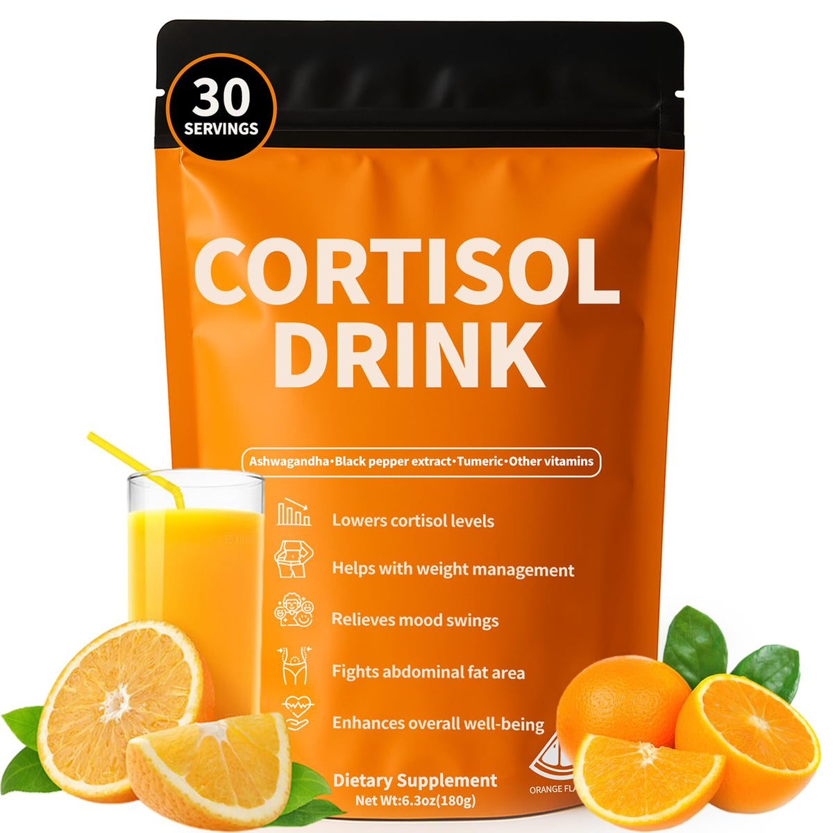 Poudre à boire Cortisol d'oviaapo, sachet de 200g vue de face