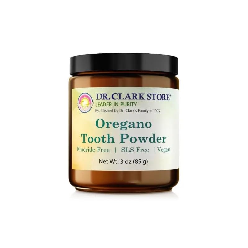 Poudre à dents Oregano Dr Clark 249g vue de face