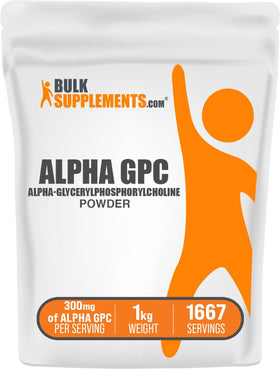 Poudre Alpha GPC 300mg de BulkSupplements en sachet de 1kg