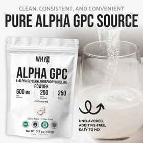 Poudre Alpha-GPC ajoutée à un smoothie
