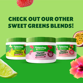 Poudre Amazing Grass Sweet Greens Hibiscus avec fruits
