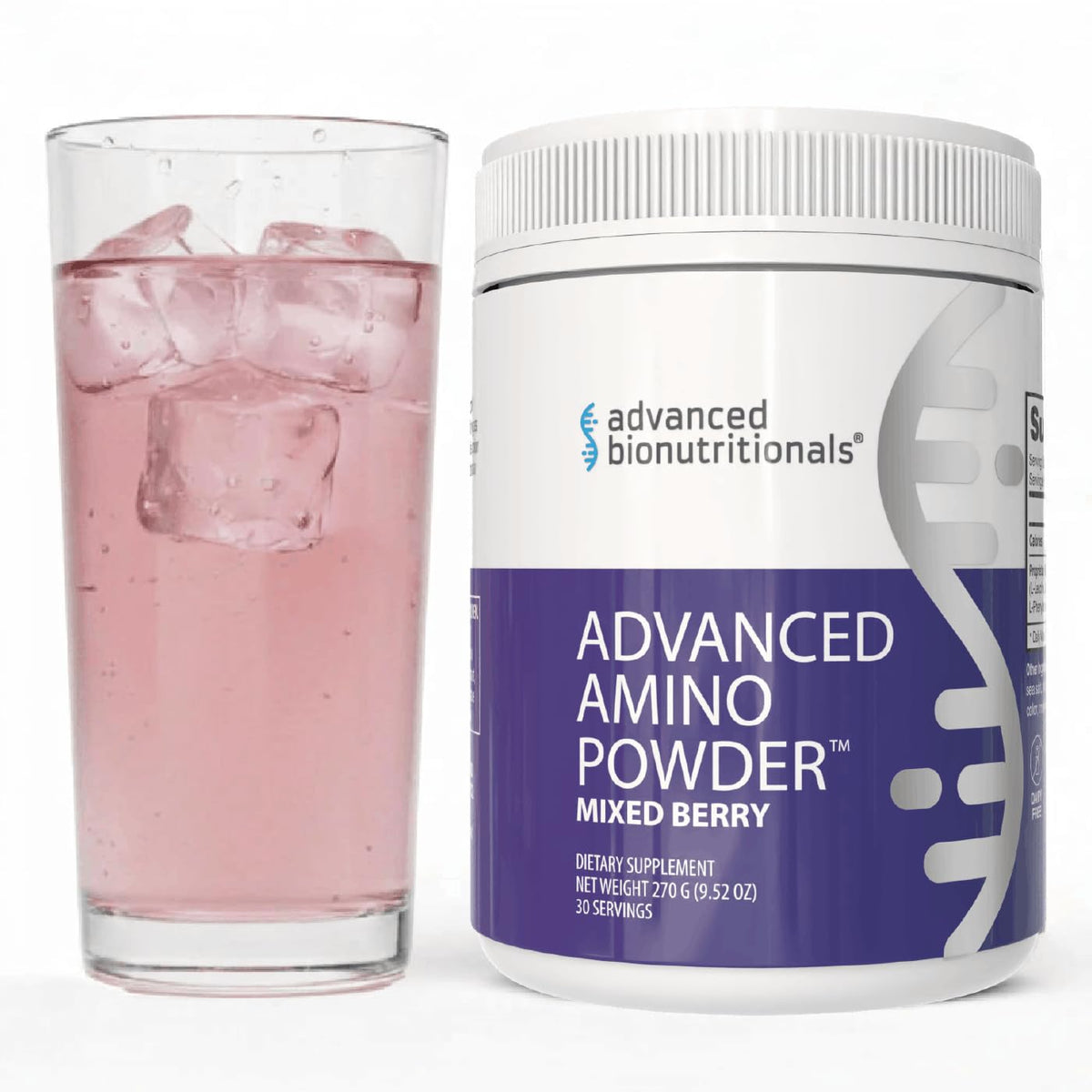 Poudre Amino Avancée Advanced Bionutritionals vue de face