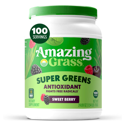 Poudre antioxydante Amazing Grass Super Greens vue de face