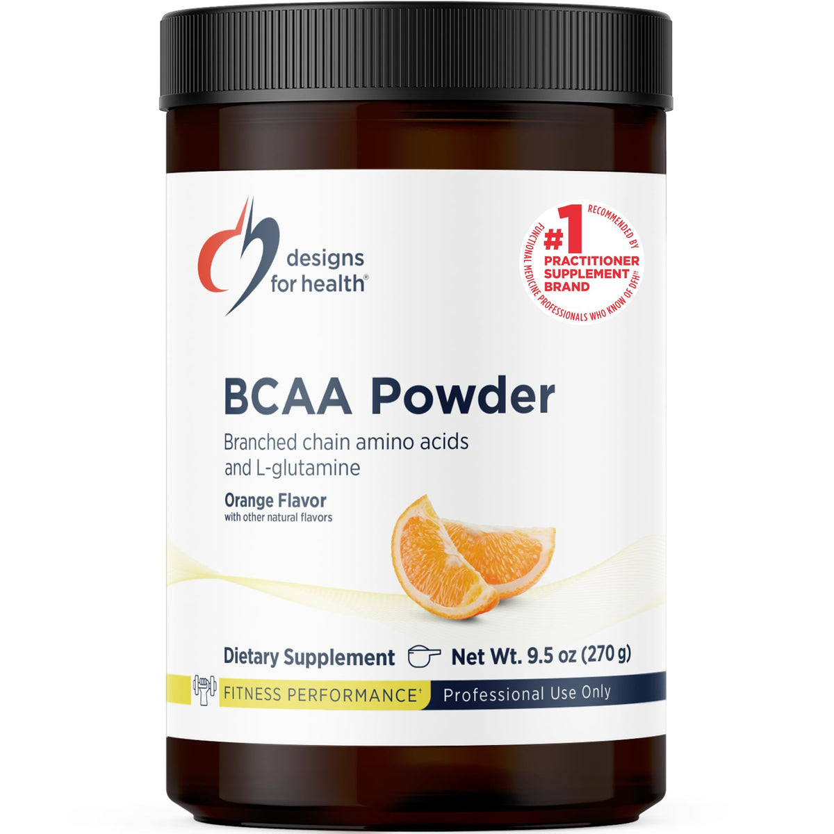 Poudre BCAA Designs for Health 9,5 oz vue de face
