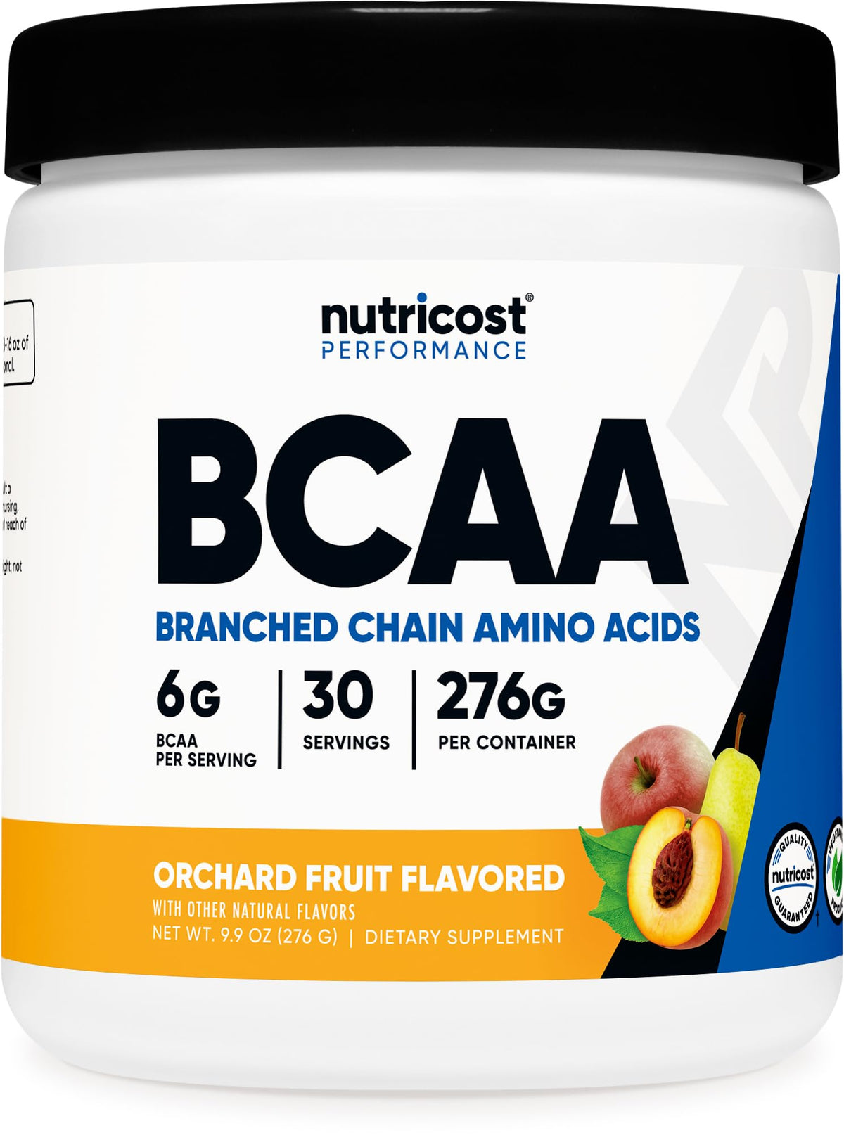 Poudre BCAA Nutricost 2:1:1 Fruits du Verger vue de face
