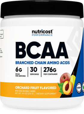 Poudre BCAA Nutricost 2:1:1 Fruits du Verger vue de face