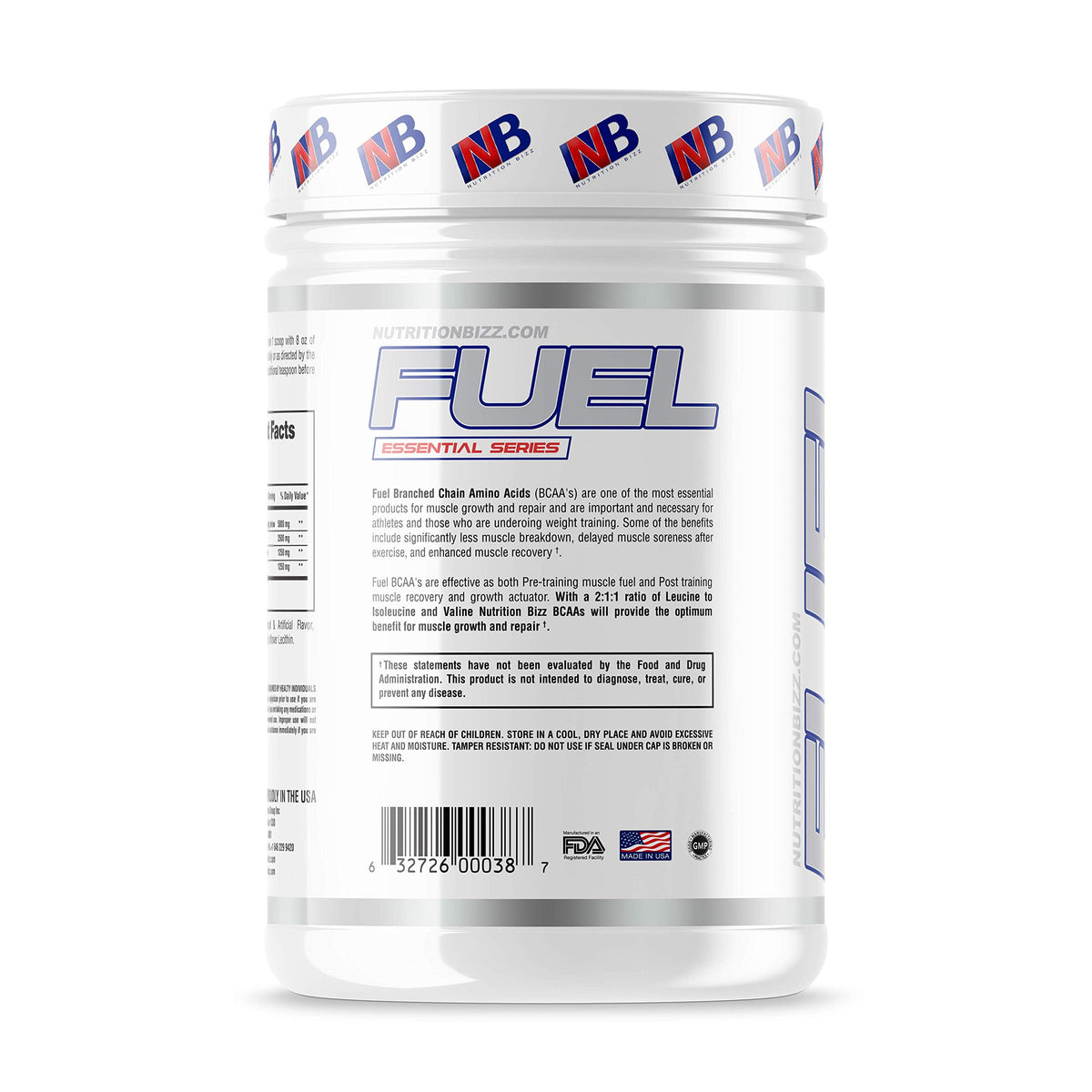 Poudre BCAA NutritionBizz 5g Pêche Mangue avec cuillère