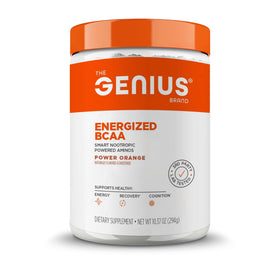 Poudre BCAA végétale The Genius Brand 390g orange vue de face
