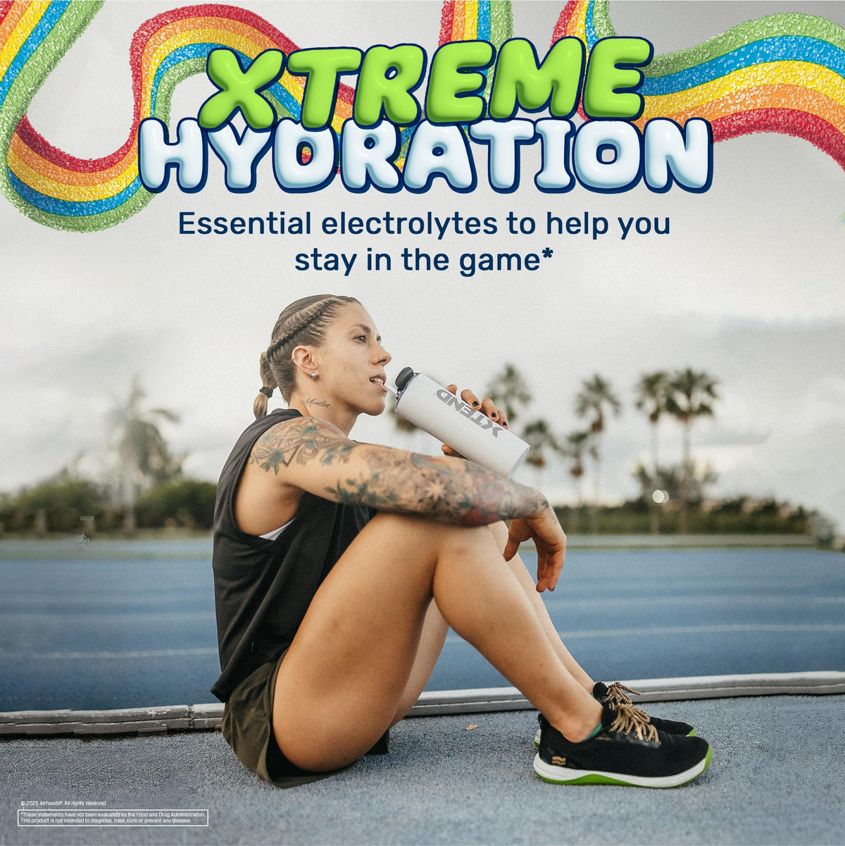 Poudre BCAA Xtend Original 30 Serv. Air Heads Rainbow Berry avec cuillère doseuse