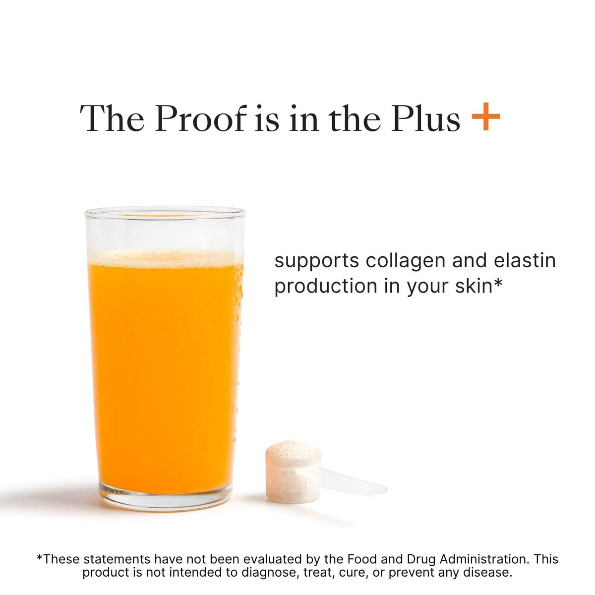 Poudre Beauty Focus Collagen+ versée dans un verre d'eau