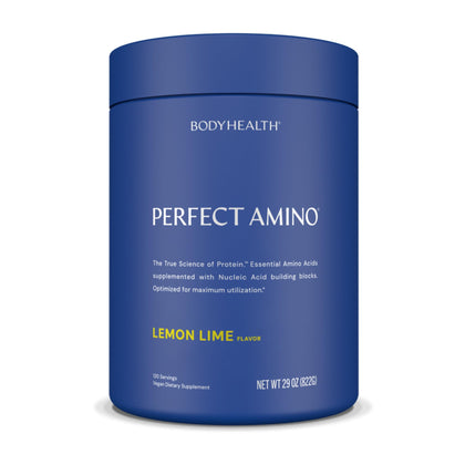 Poudre BodyHealth PerfectAmino au citron vert, vue de face