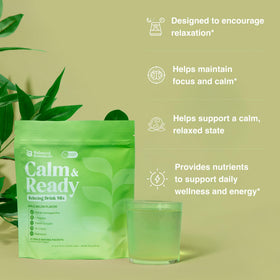 Poudre Calm & Ready Sommeil dans un verre d'eau