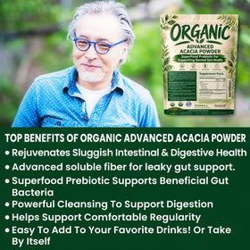 Poudre d'acacia bio Kidney Restore dans un bol