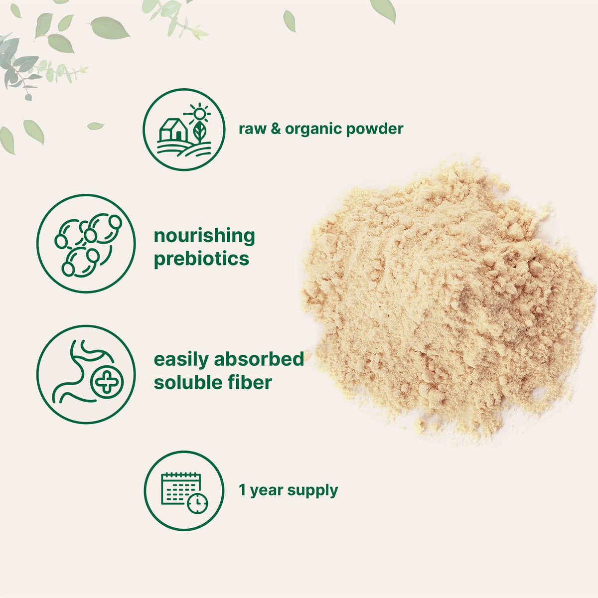 Poudre d'Acacia Sénégal Bio Micro Ingredients 939 g en utilisation dans un smoothie
