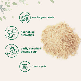 Poudre d'Acacia Sénégal Bio Micro Ingredients 939 g en utilisation dans un smoothie