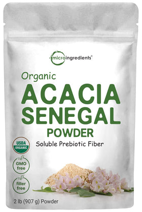 Poudre d'Acacia Sénégal Bio Micro Ingredients 939 g vue avant