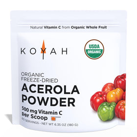 Poudre d'acérola bio KOYAH 270g vue de face avec emballage
