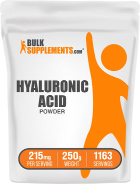 Poudre d'acide hyaluronique BulkSupplements, emballage avant