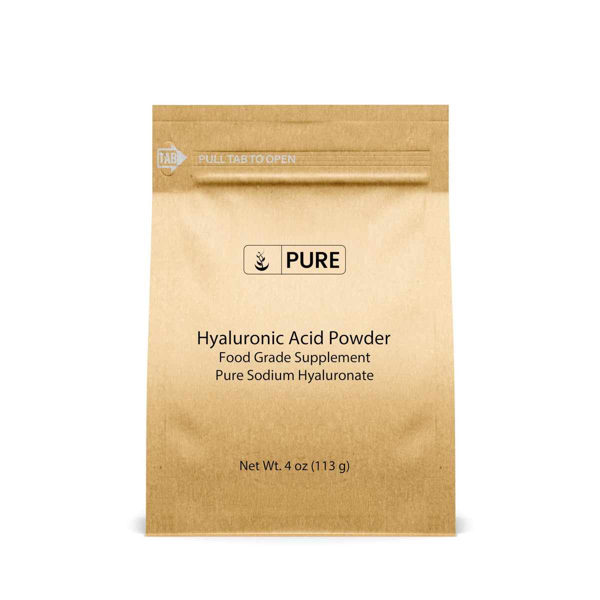 Poudre d'acide hyaluronique PURE ORIGINAL INGREDIENTS 120g vue avant