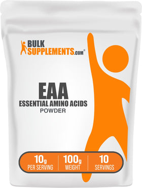 Poudre d'acides aminés essentiels BulkSupplements 100g vue avant