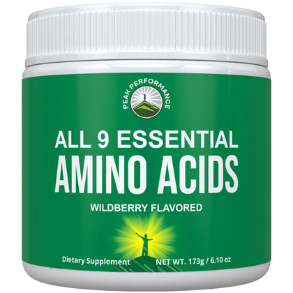 Poudre d'acides aminés essentiels Peak Performance 231g vue de face