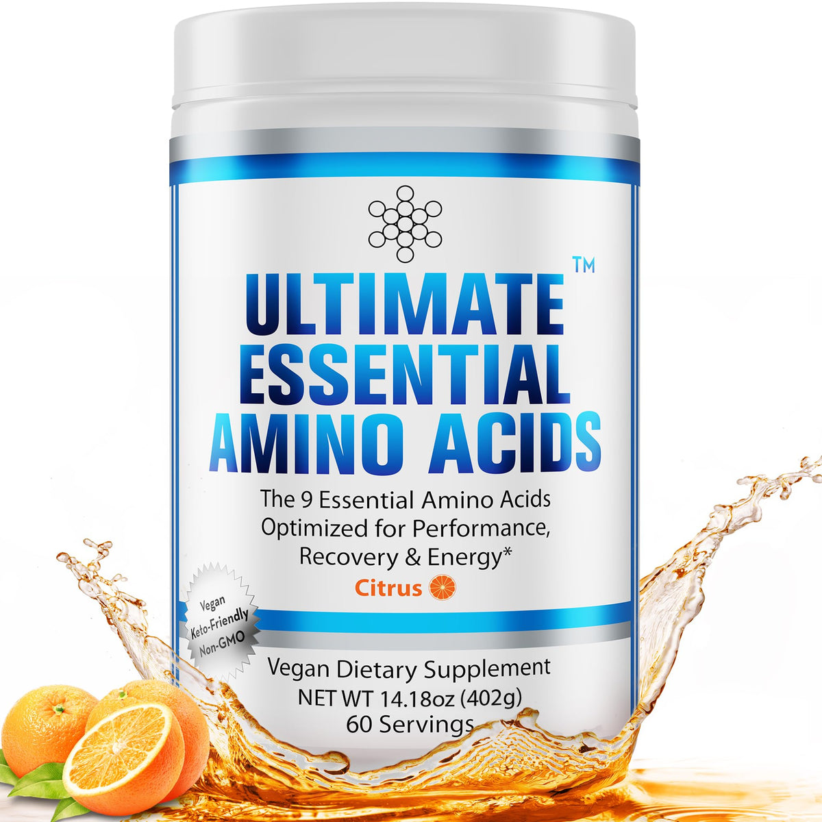 Poudre d'acides aminés essentiels Ultimate 60 servings vue de face