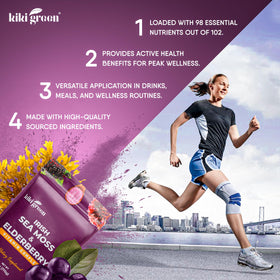 Poudre d'algues marines KIKI Green dans un smoothie