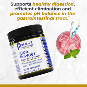 Poudre d'Aloe Vera Premier Research Labs - emballage et contenu
