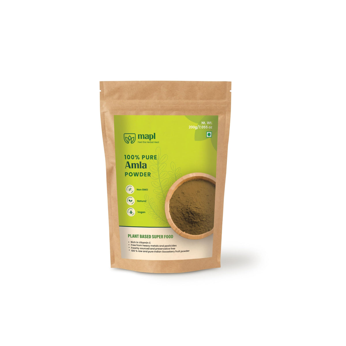 Poudre d'Amla Bio MAPL 210g sachet avant