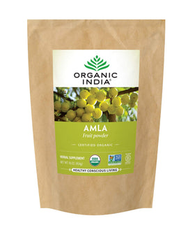 Poudre d'Amla Bio ORGANIC INDIA 472g vue de face