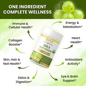 Poudre d'Amla Bio Organic Veda avec des ingrédients naturels