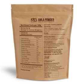 Poudre d'Amla Désemplie MB Herbals 454g avec échantillon de poudre