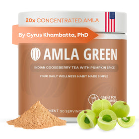 Poudre d'Amla Green 20X concentrée avec épices de citrouille, vue avant