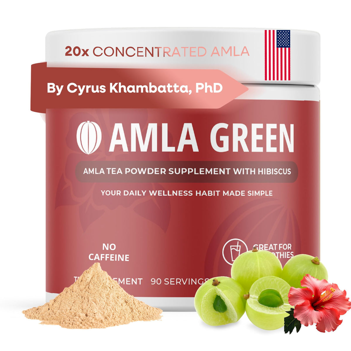 Poudre d'Amla Green 20x concentrée en emballage