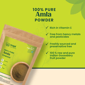 Poudre d'Amla MAPL sachet refermable ouvert