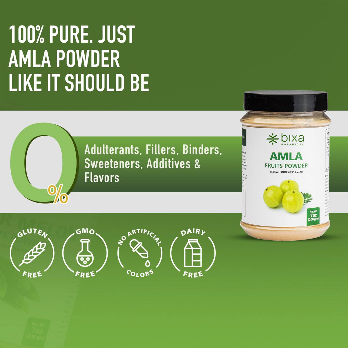 Poudre d'Amla Pure bixa BOTANICAL avec des fruits
