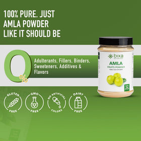Poudre d'Amla Pure bixa BOTANICAL avec des fruits