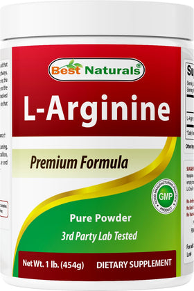 Poudre d'arginine Best Naturals 522g vue avant