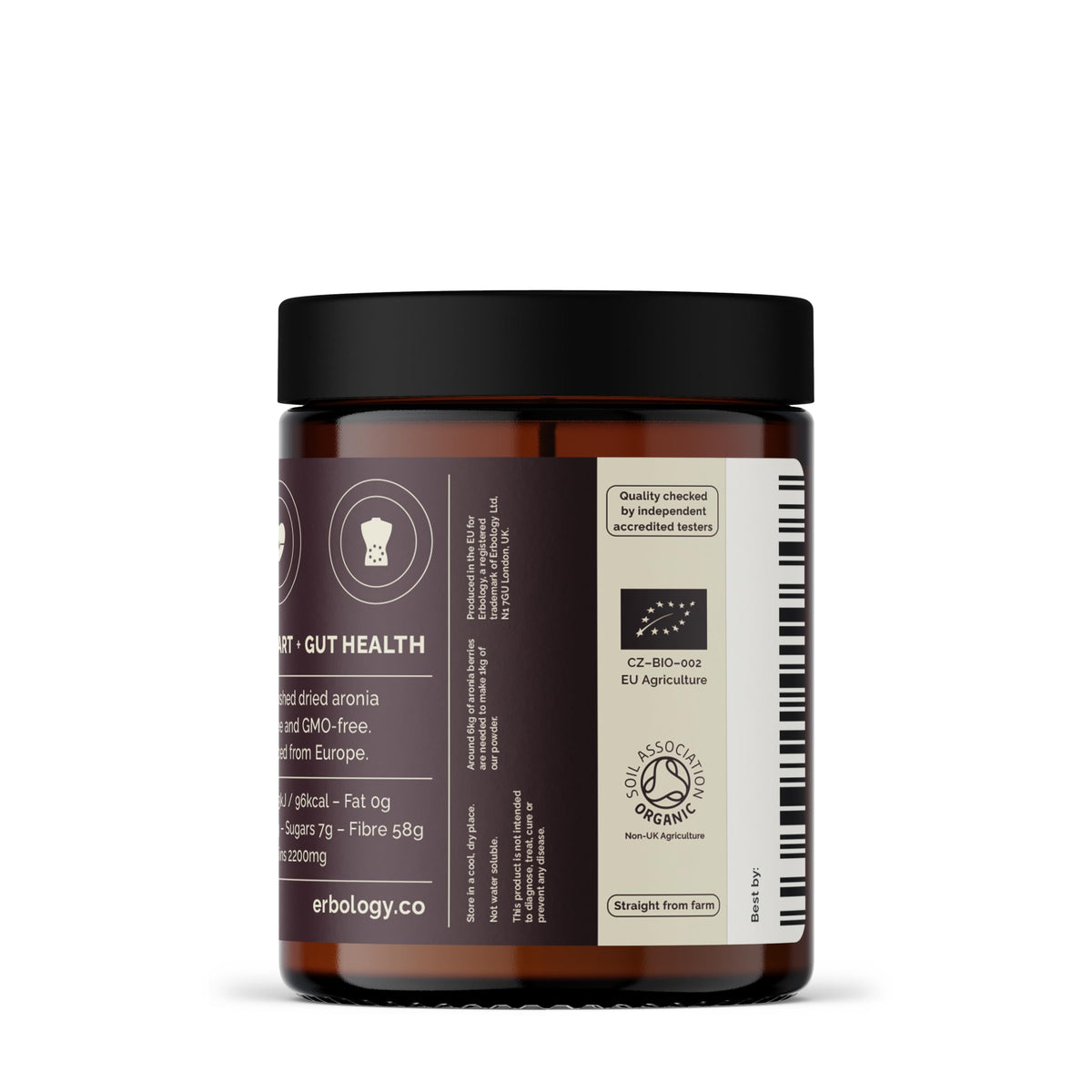 Poudre d'aronia bio Erbology avec des ingrédients naturels