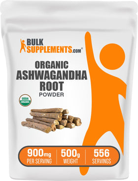 Poudre d'Ashwagandha Bio BulkSupplements vue avant
