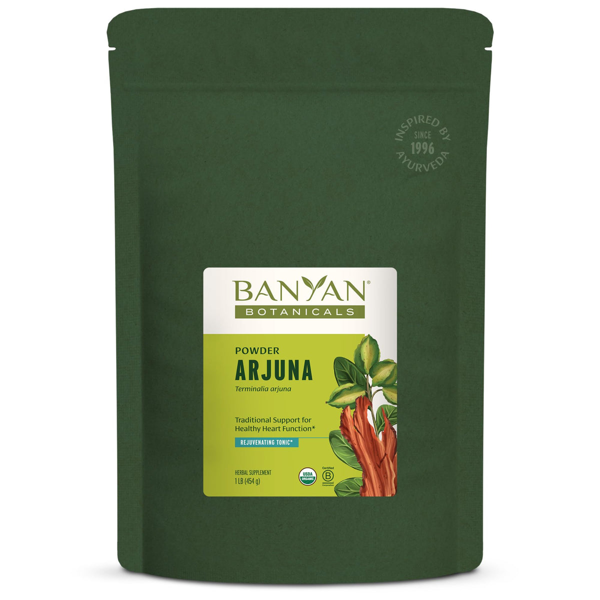 Poudre d'écorce d'Arjuna Banyan Botanicals 472g vue avant